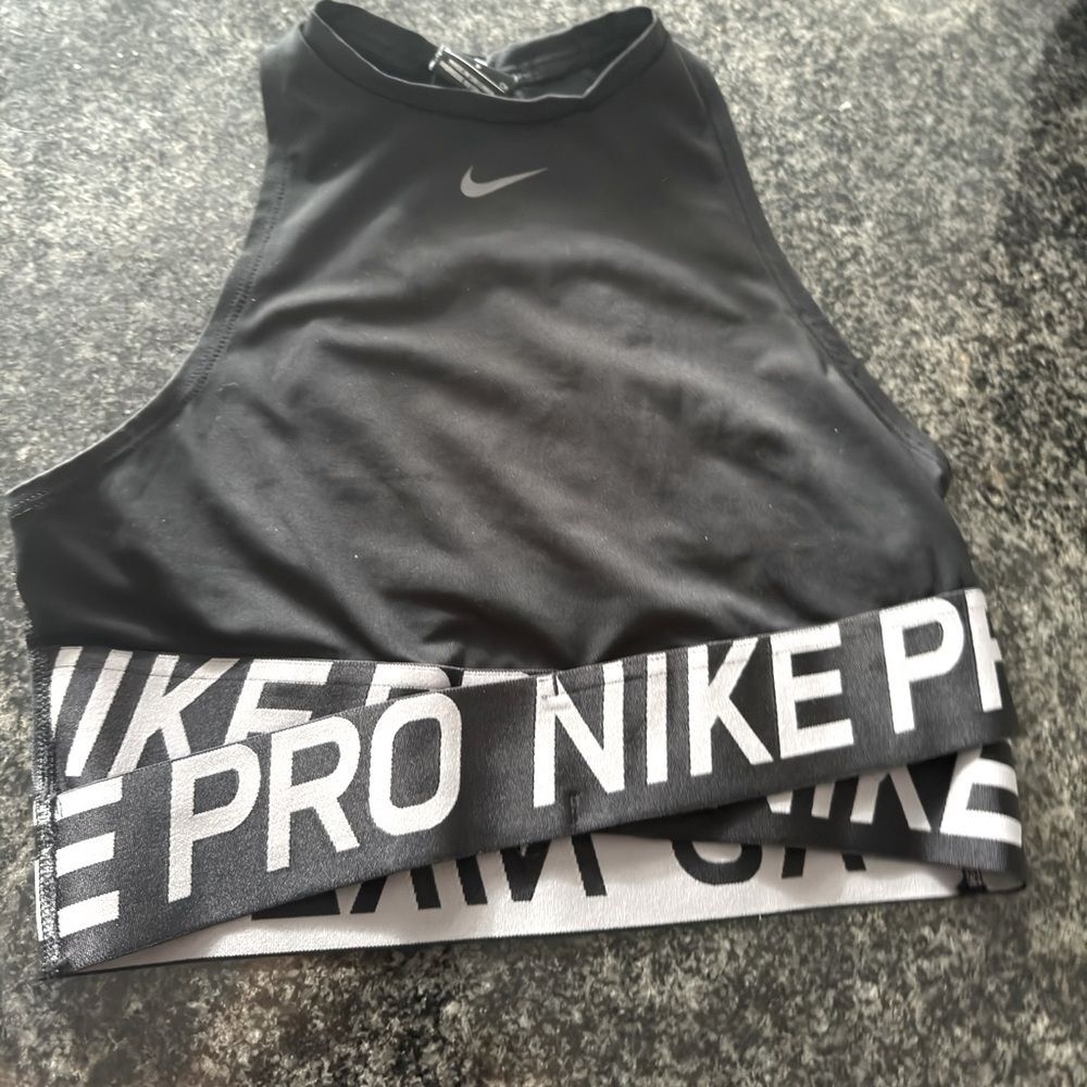 Nike pro sports bra: size small
